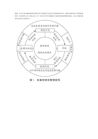 统筹型绩效管理初探