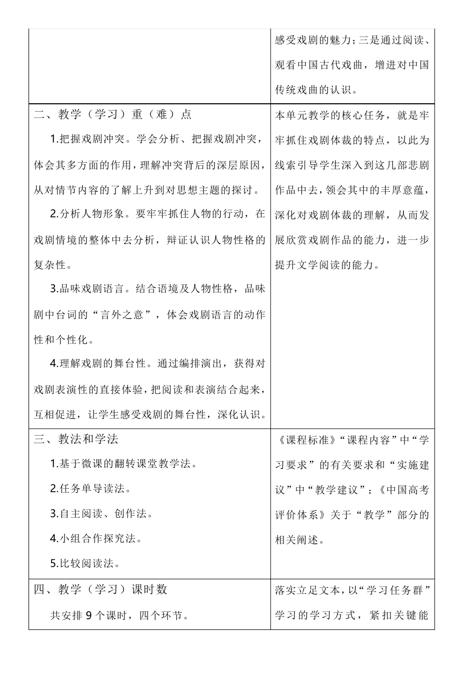 统编版高中语文下册第二单元教学设计高中教学设计_第2页