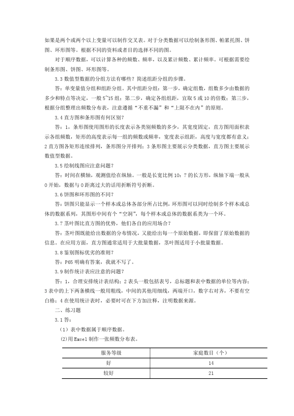 统计学(第六版)贾俊平中国人民大学出版社——课后习题答案_第3页
