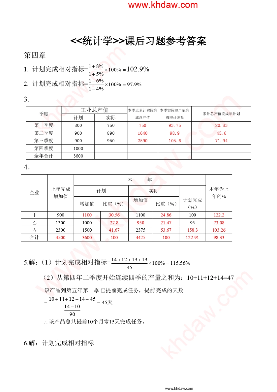 统计学原理(夏剑锋苏长权杨金玉王祖山著)武汉理工大学出版社课后答案_第2页