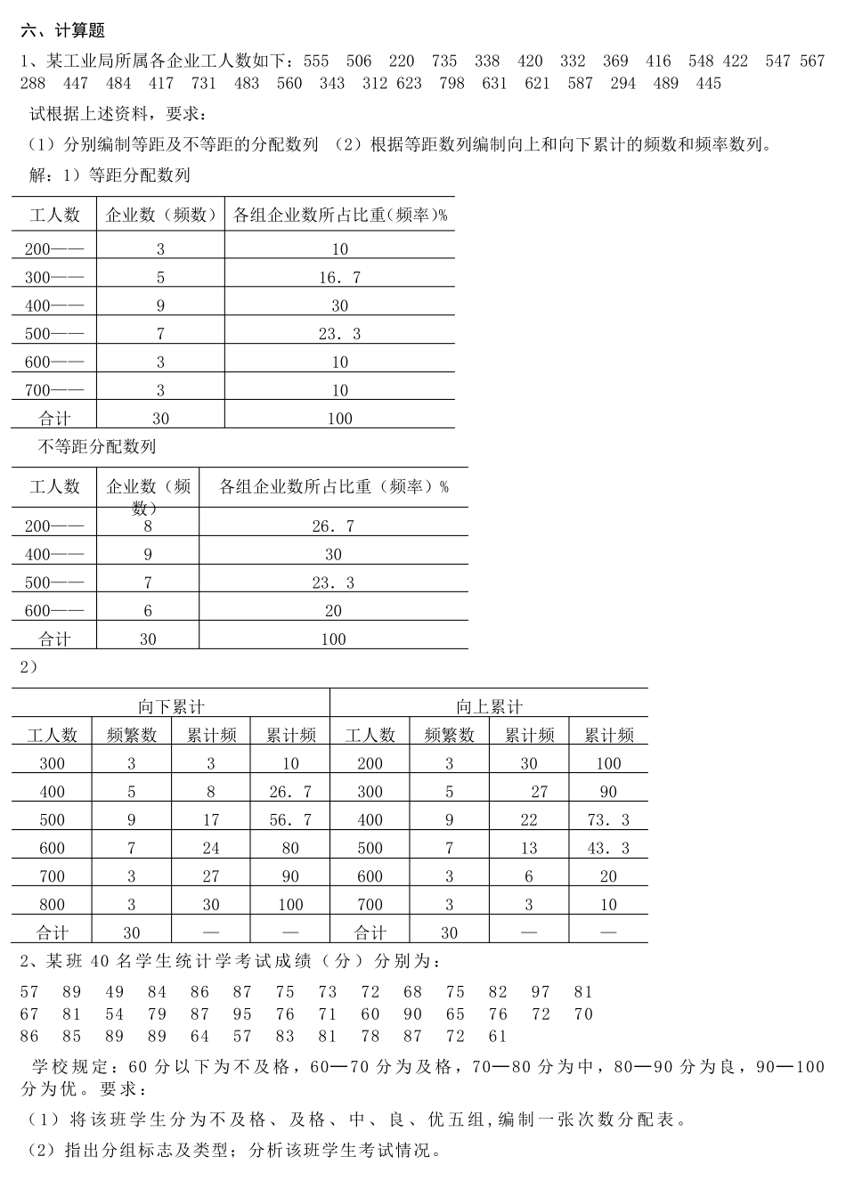 统计学原理形成性考核册答案_第3页