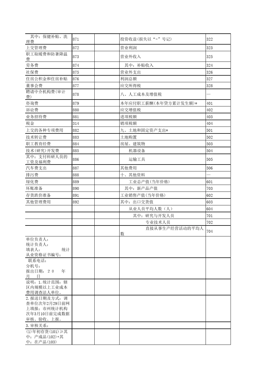 统计年报成本费用表(B1032)带审核公式_第3页