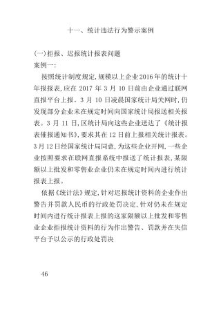 统计违法行为警示案例