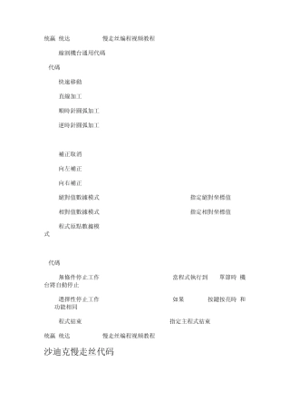 统赢统达Mastercam慢走丝编程视频教程