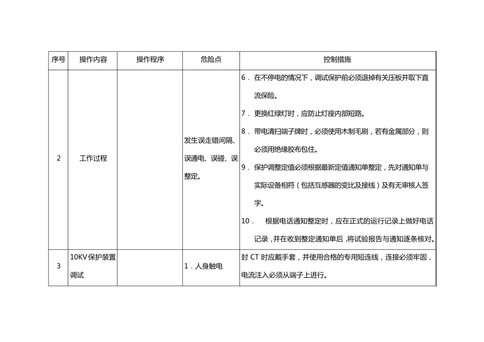 继电保护危险点分析及控制措施_第3页