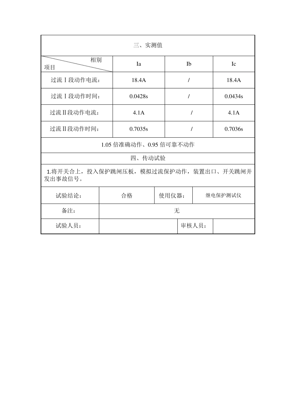 继电保护试验报告_第2页