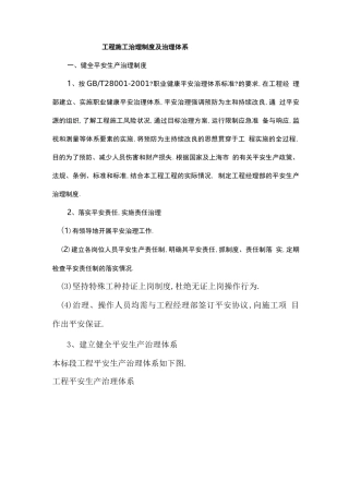 工程施工管理制度及管理体系