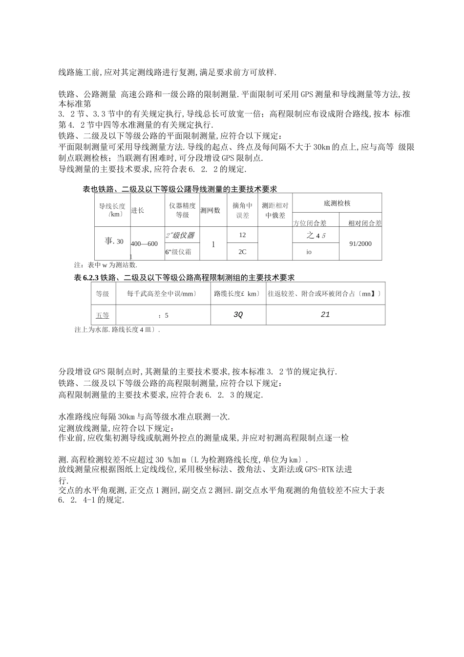 工程测量规范GB50022007线路测量_第2页