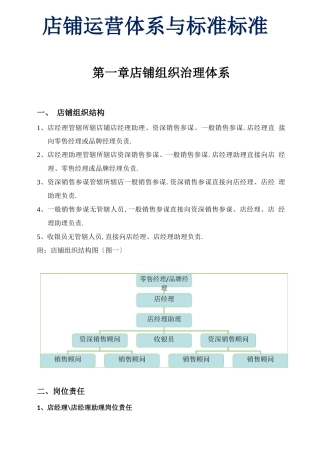 店铺运营体系与标准规范