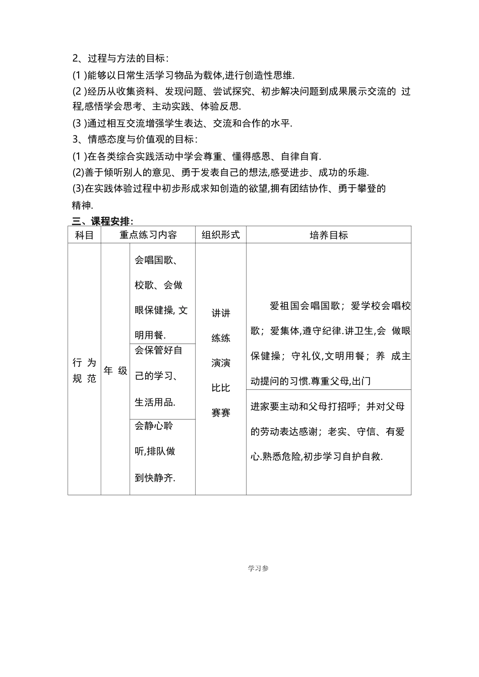 德育课程设置方案_第2页