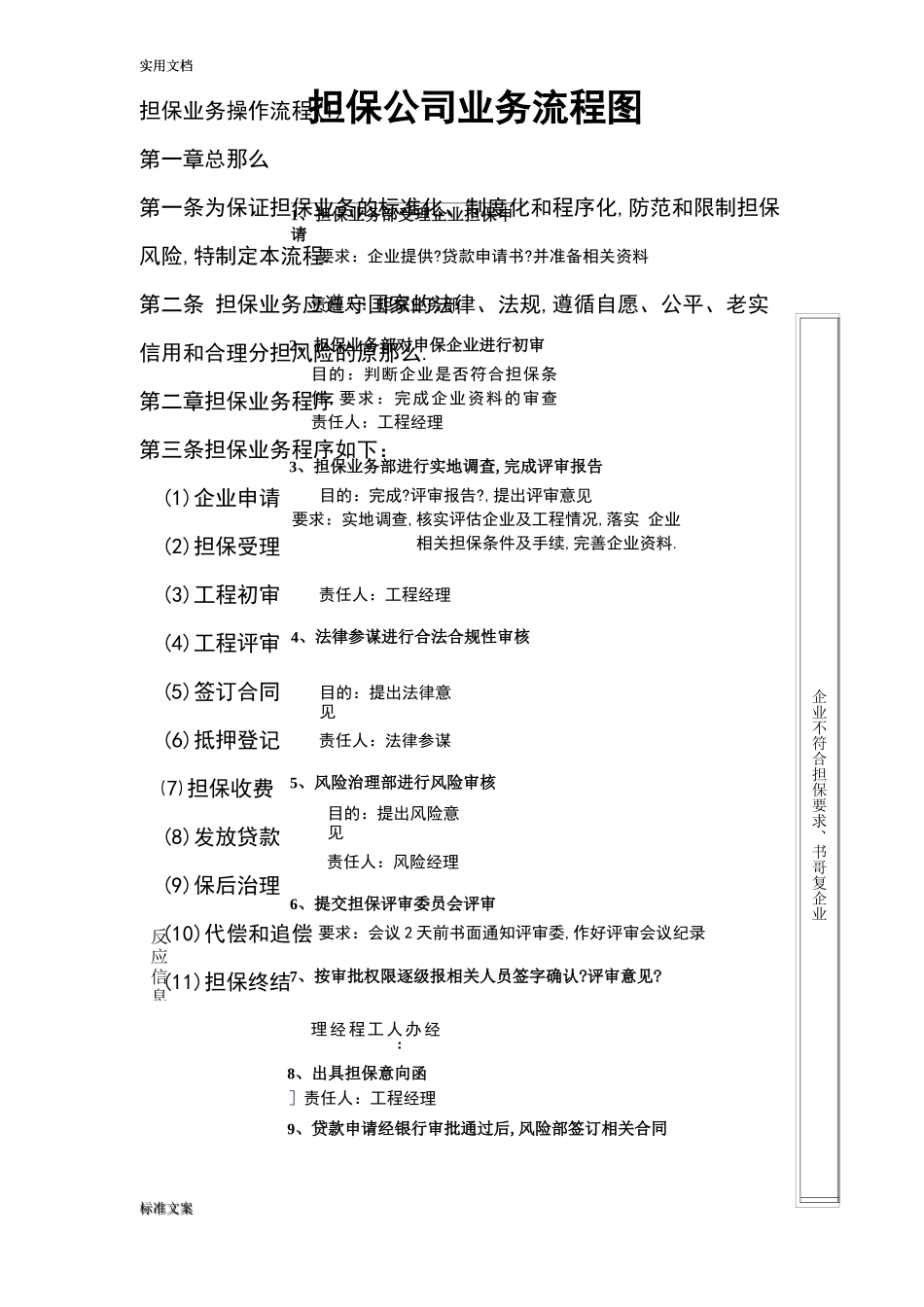 担保公司管理系统担保业务操作流程详细_第1页