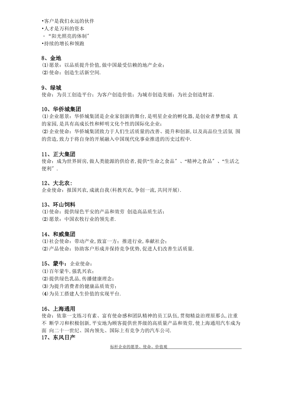 标杆企业的愿景、使命、价值观_第2页