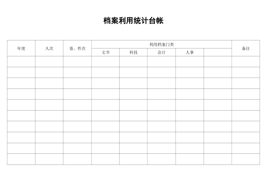 档案管理档案室台帐表格_第3页