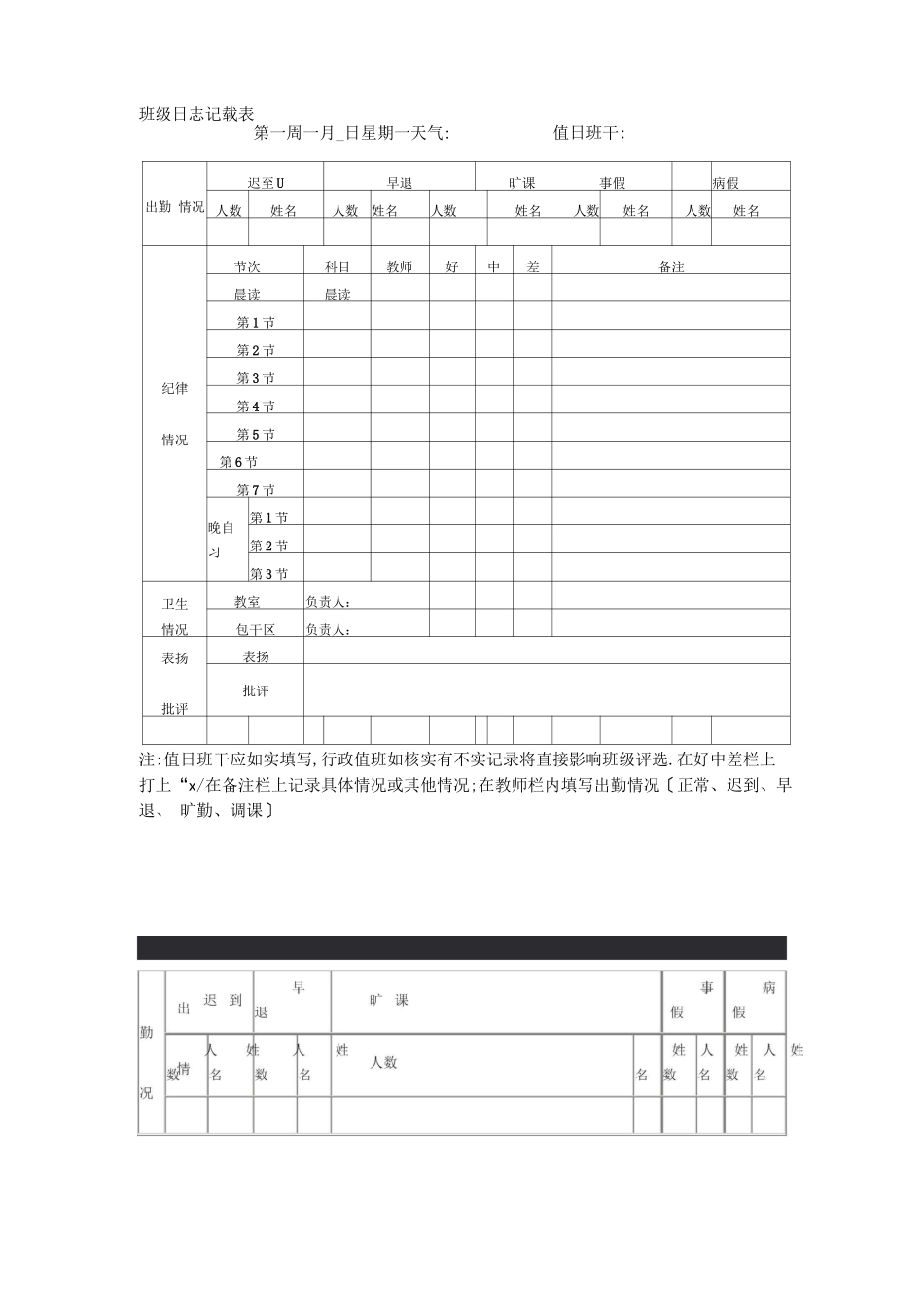 班级日志记载表_第1页