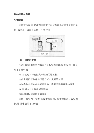 班组长：现场问题发现与现场改善