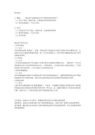固定资产折旧,公允价值