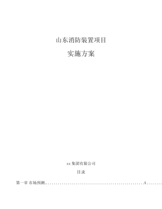山东消防装置项目实施方案模板