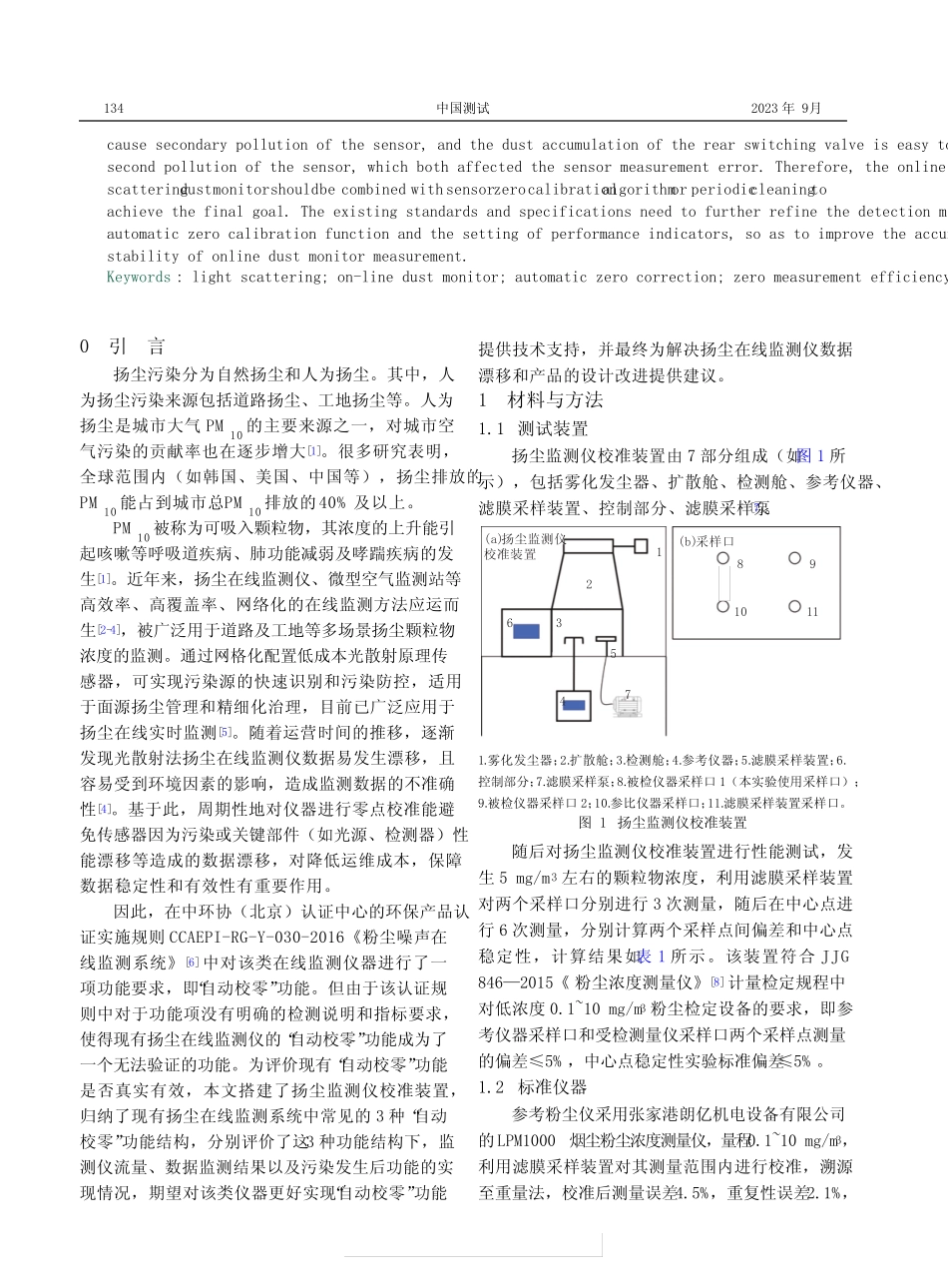 光散射法扬尘在线监测仪自动校零模式及其影响_第2页