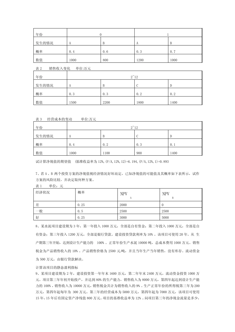 投资项目评估复习题_第2页