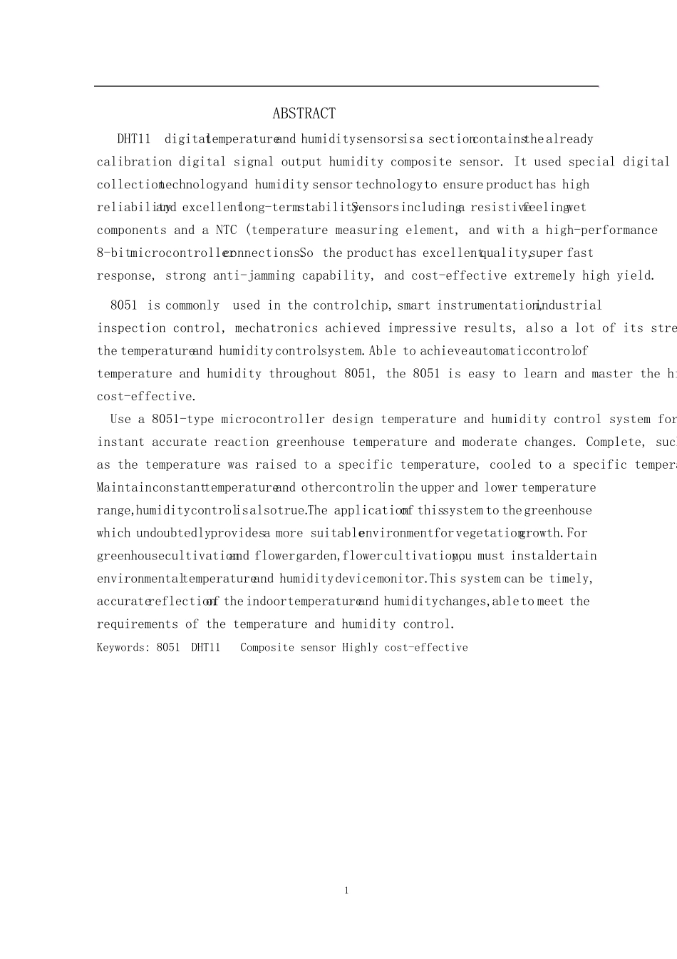 使用8051型单片机设计温湿度控制系统毕业设计_第2页