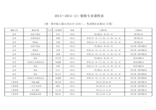 华东师范大学2014辅修课表