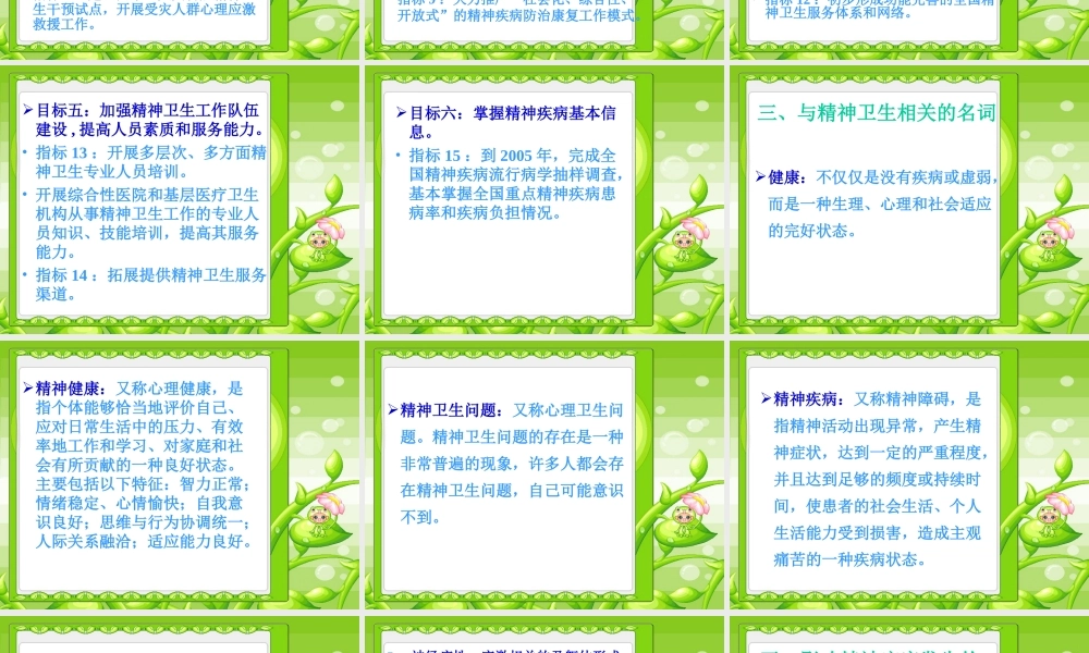 社区精神卫生服务基本知识