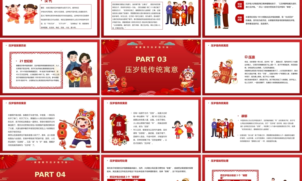 新年传统习俗--压岁钱