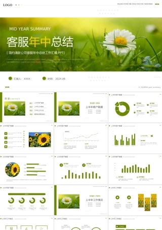 客服年中总结模板
