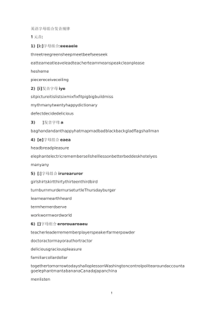 英语音标拼读发音规律