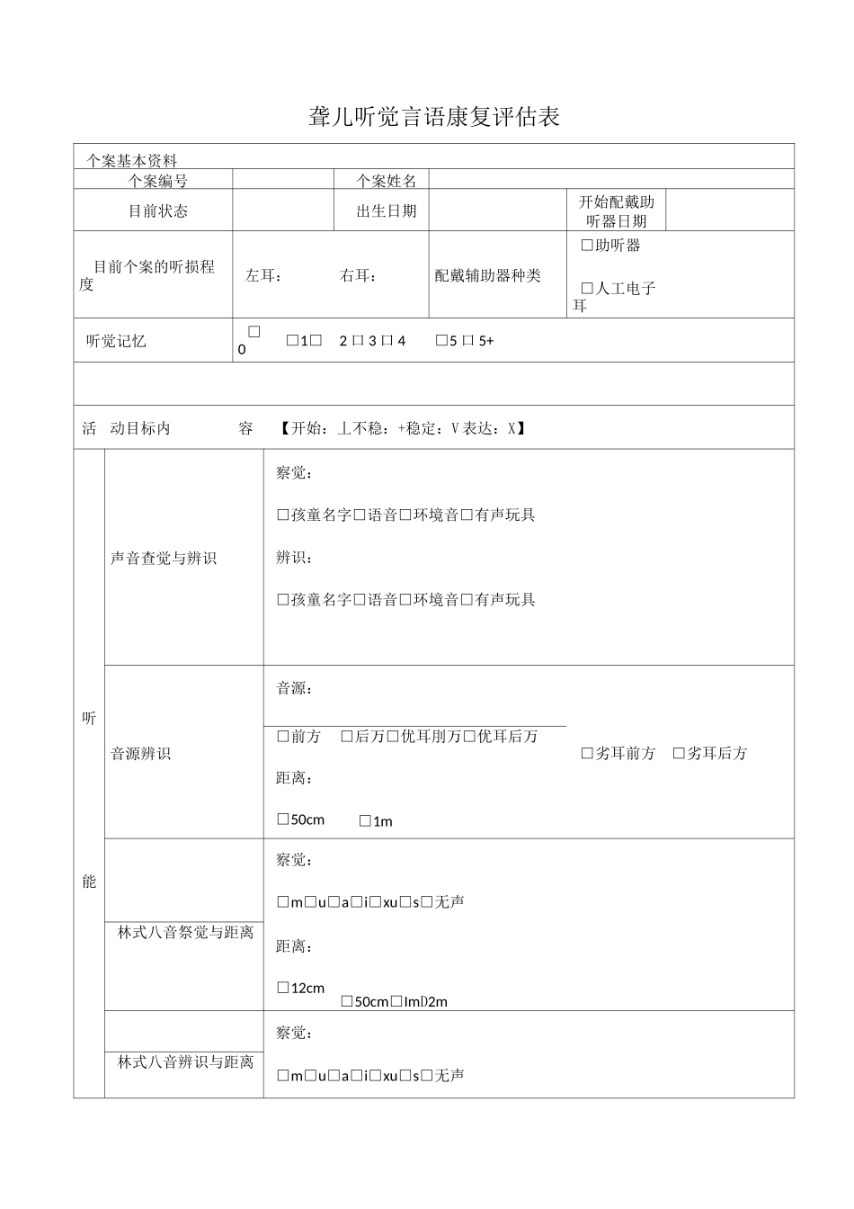 听觉言语康复评估表_第1页