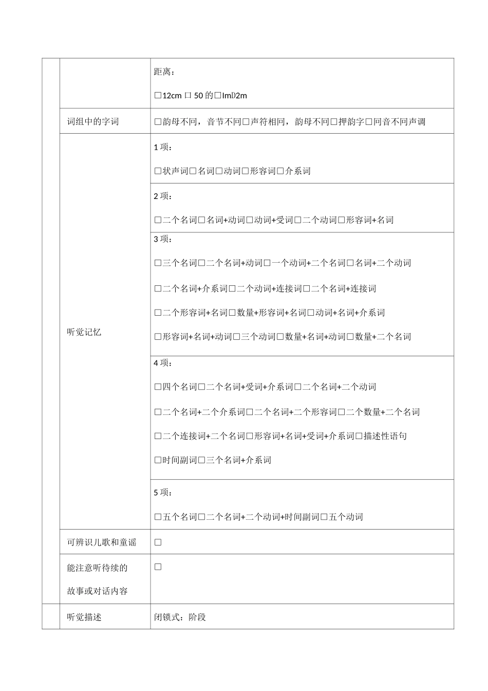 听觉言语康复评估表_第2页