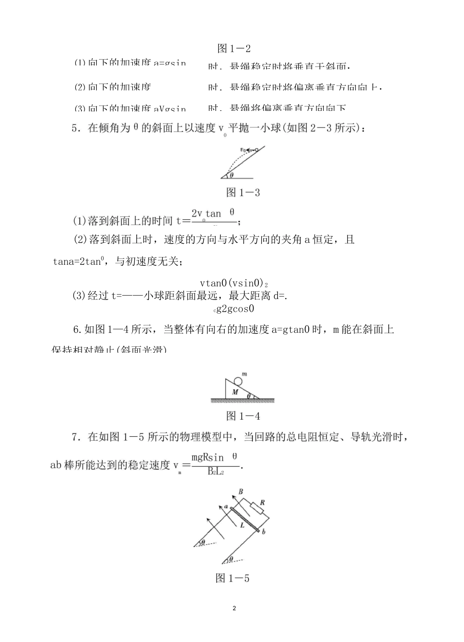 高中物理模型法解题——斜面问题模型_第2页