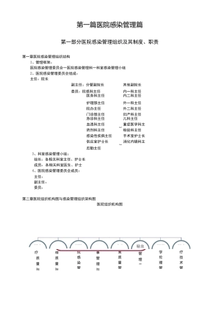 医院感染管理组织及其制度职责