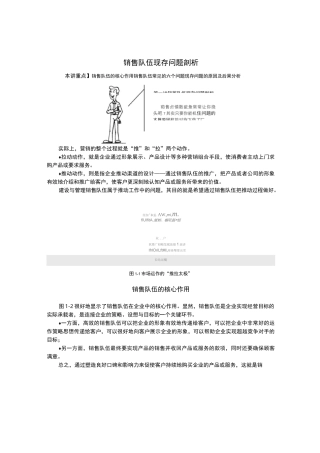 销售队伍现存问题剖析