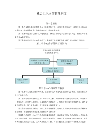 社会组织内部管理制度