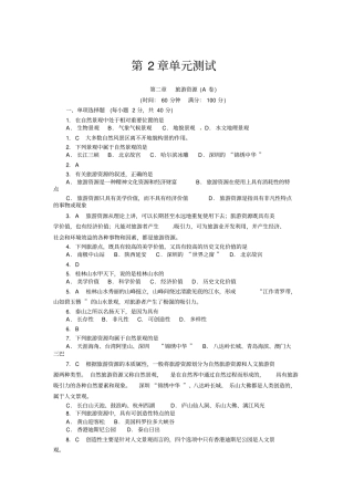 旅游资源附答案