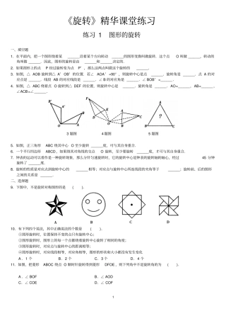 旋转精华课堂练习讲解
