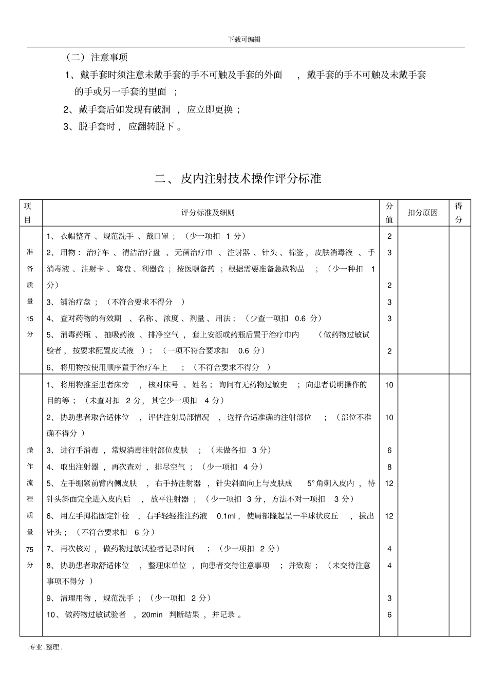 无菌技术操作评分标准_第3页