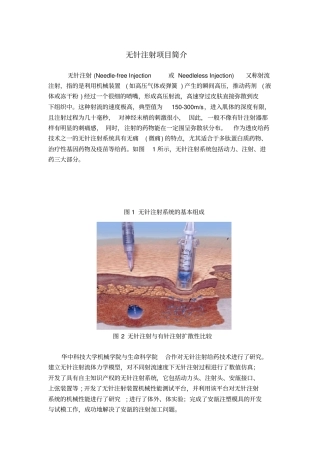 无针注射项目简介_无针注射系统简介