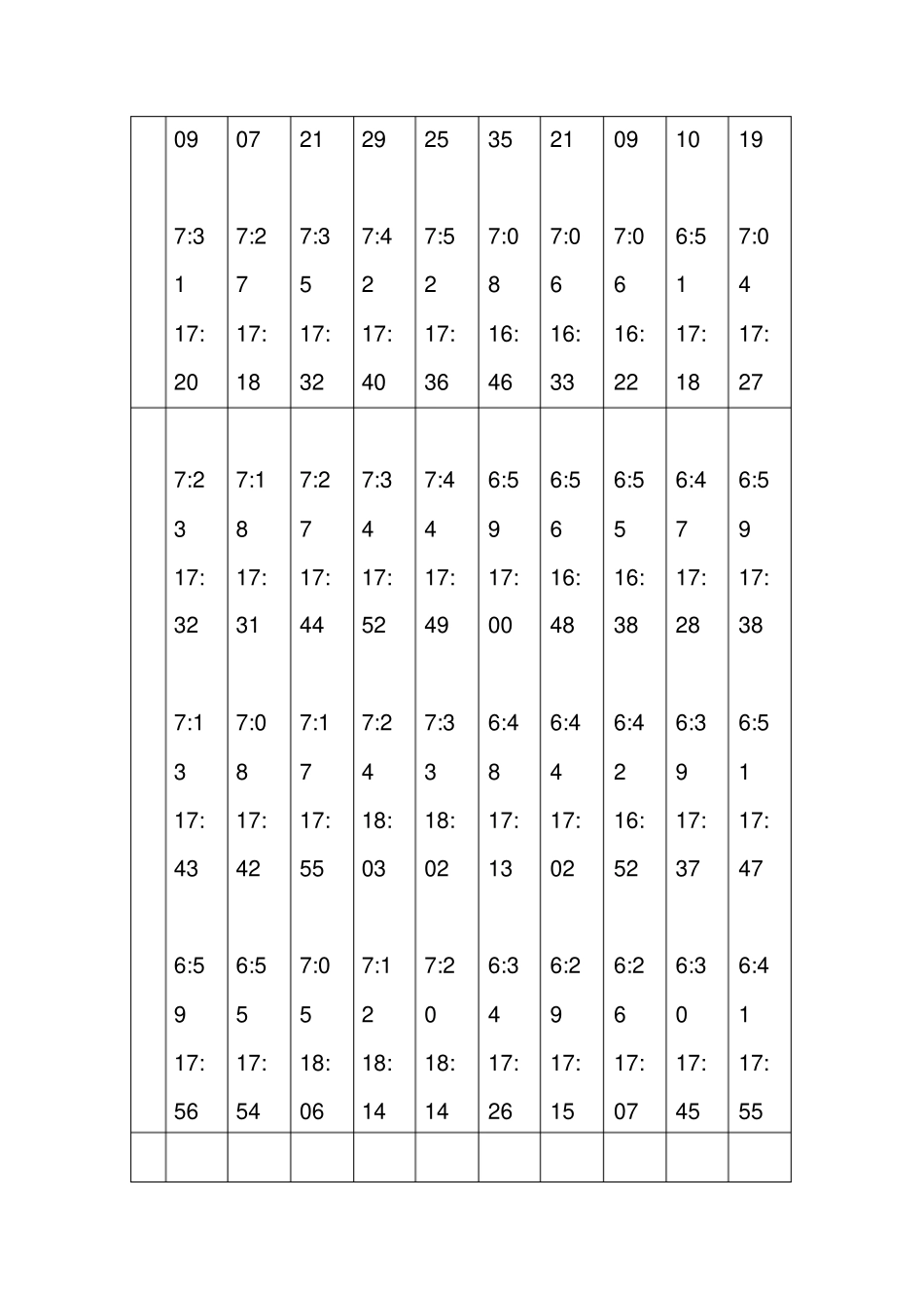 日出日落时间表_第2页
