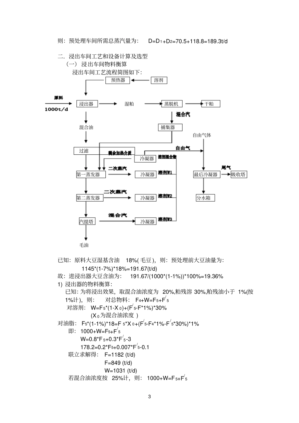 日处参考资料理1000吨大豆生产工艺及设备计算_第3页