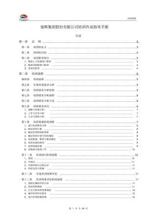 旭辉集团培训作业指导手册