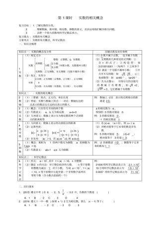 时实数的相关概念