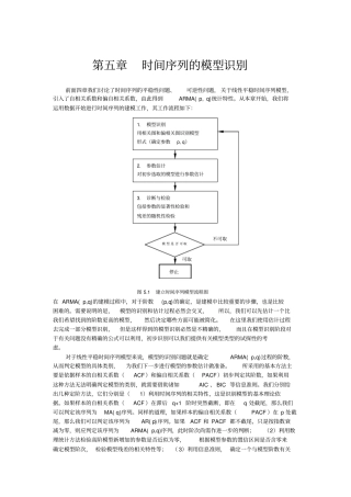 时间序列的模型识别汇总
