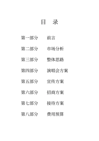 明星演唱会推广方案