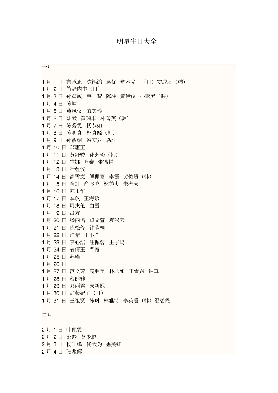 明星生日大全_第2页