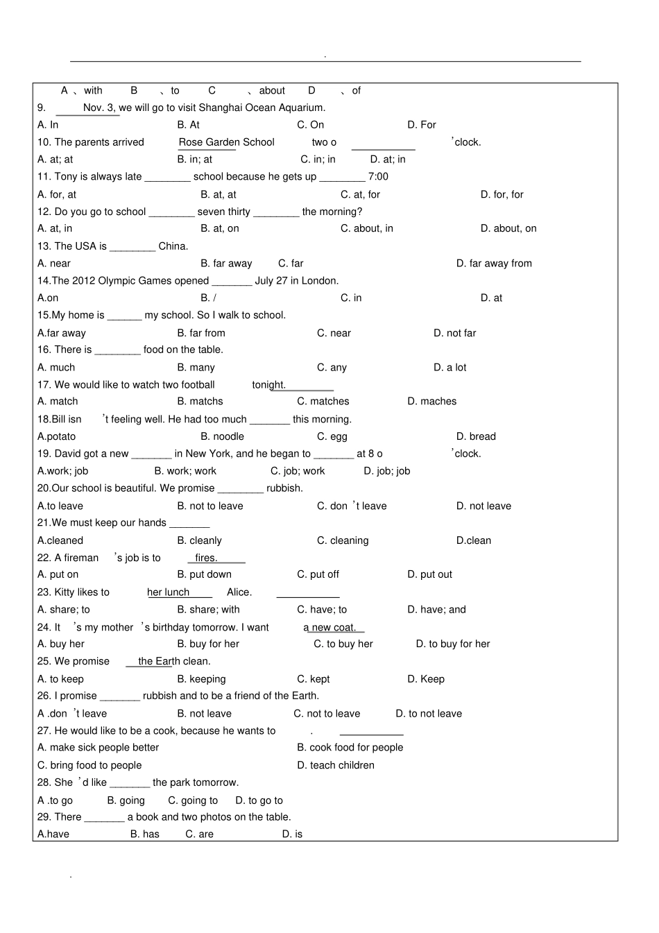 易错题+完形填空教师版_第2页