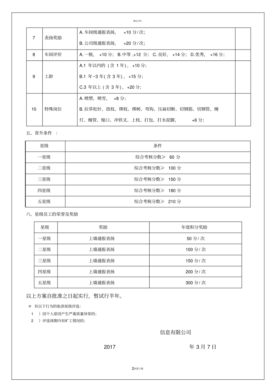 星级员工管理评定方案_第2页