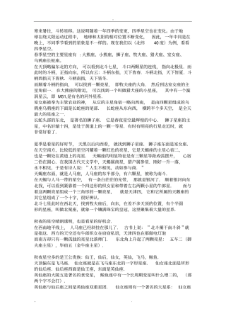 星空观测入门四季星座图