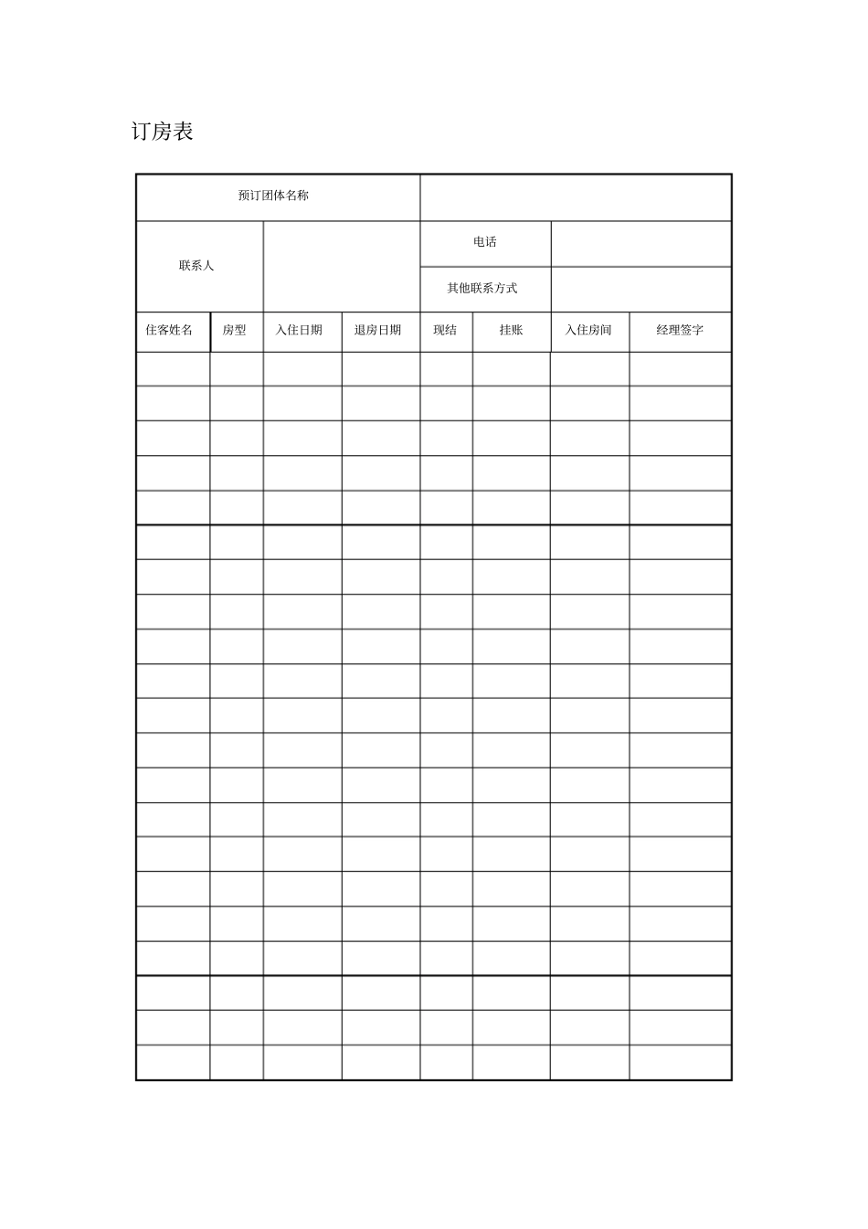 星级酒店表格表单大全_第3页